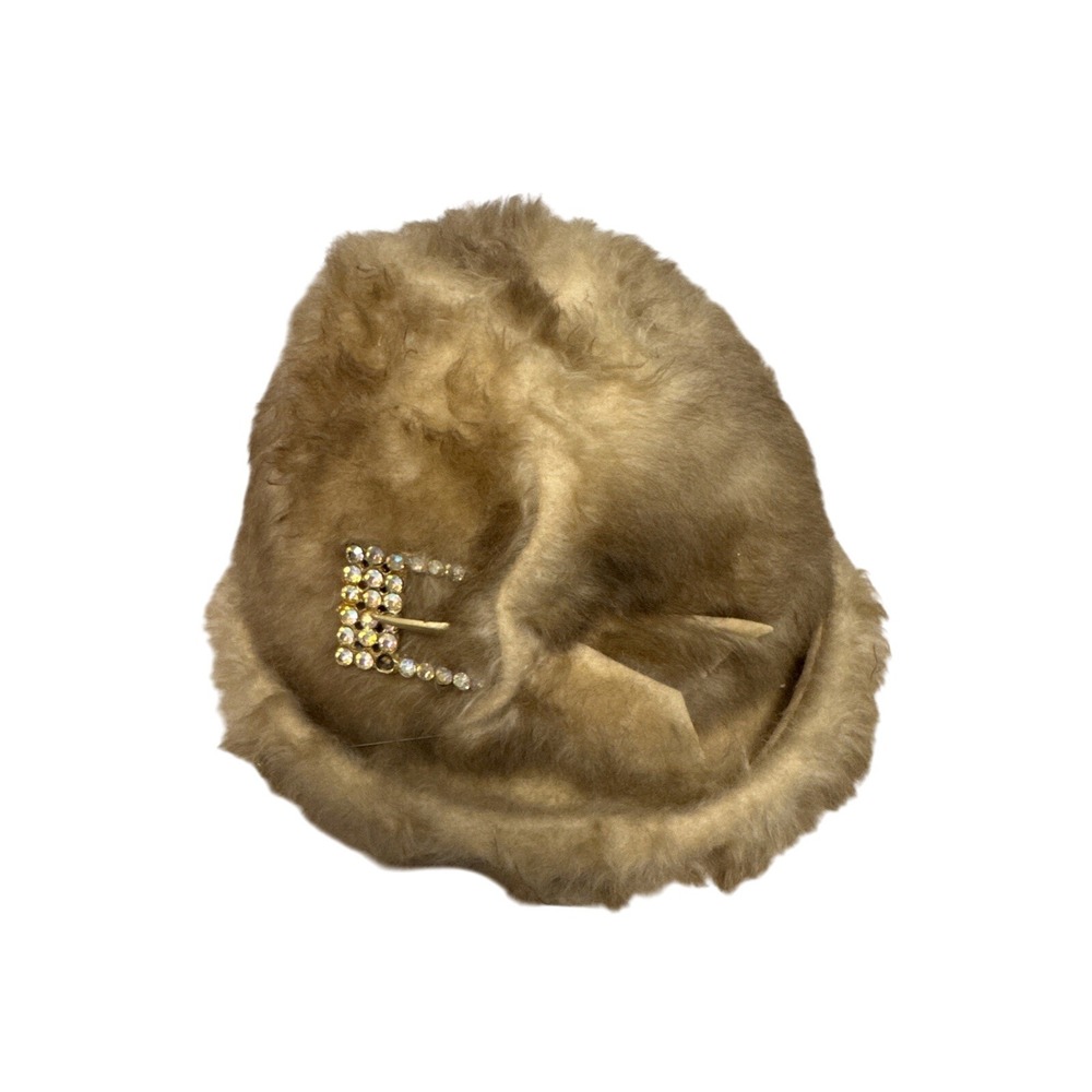 Vintage Mouflon Fur Hat 22.5" Snozy Lee Bullock's Pasadena France Usa